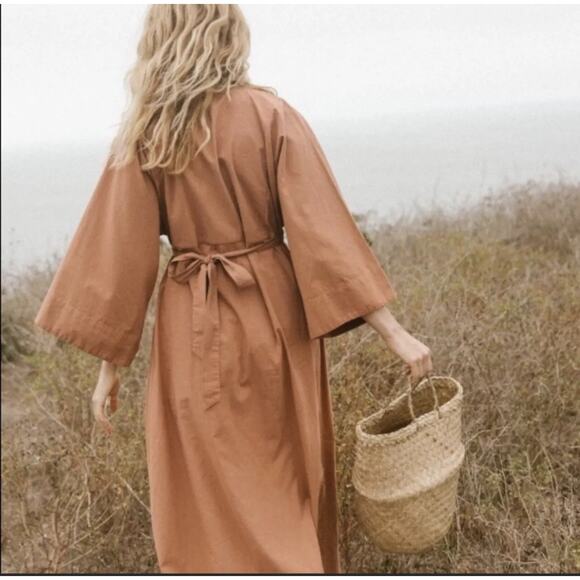 DOEN Avignon Midi bell like sleeves Dress in Sierra size S - Picture 2 of 12